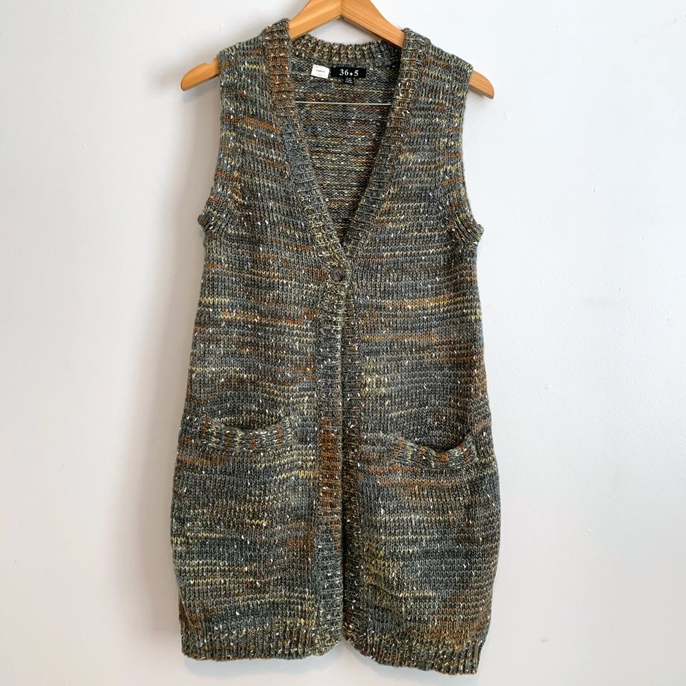36.5 Knitted Vest Cardigan